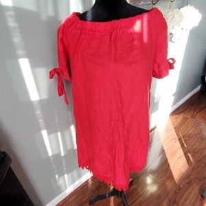 Off shoulder dress swim cover